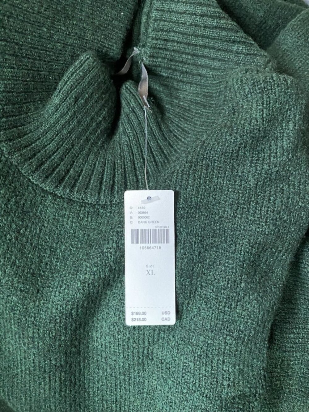 By Anthropologie Sweater Lace Twofer Midi Dress XL new with tag green - Picture 4 of 5